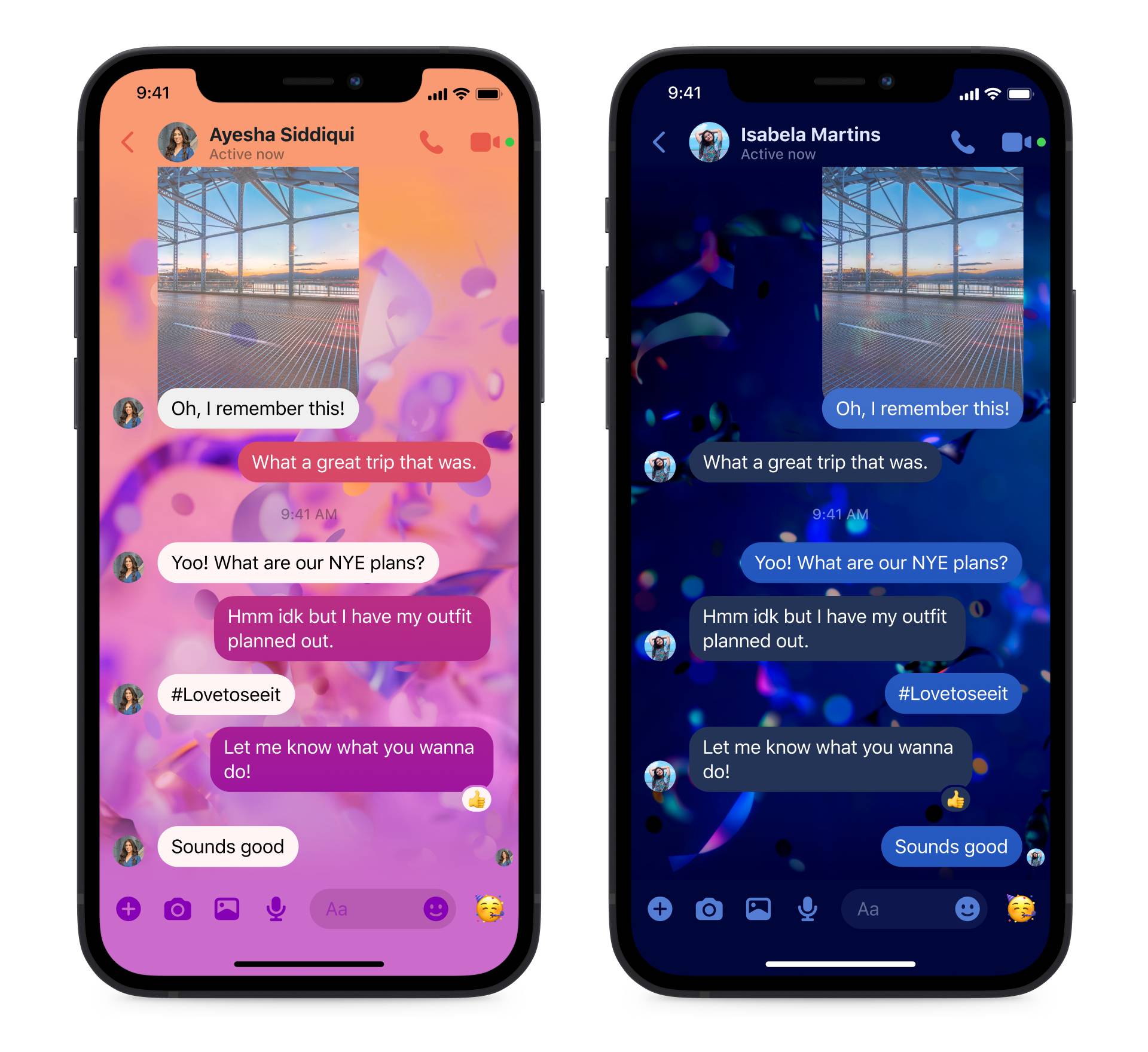 Messenger VIRALLINEN Muutoksia Julkaistu Facebookin uudenvuoden 2022 teema