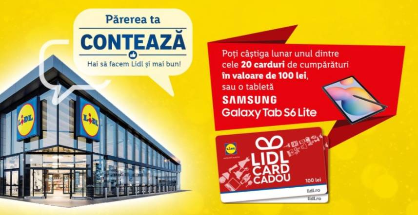 LIDL Romania GRATUIT 2022 Ofera Oricaror Romani Tara card cadou