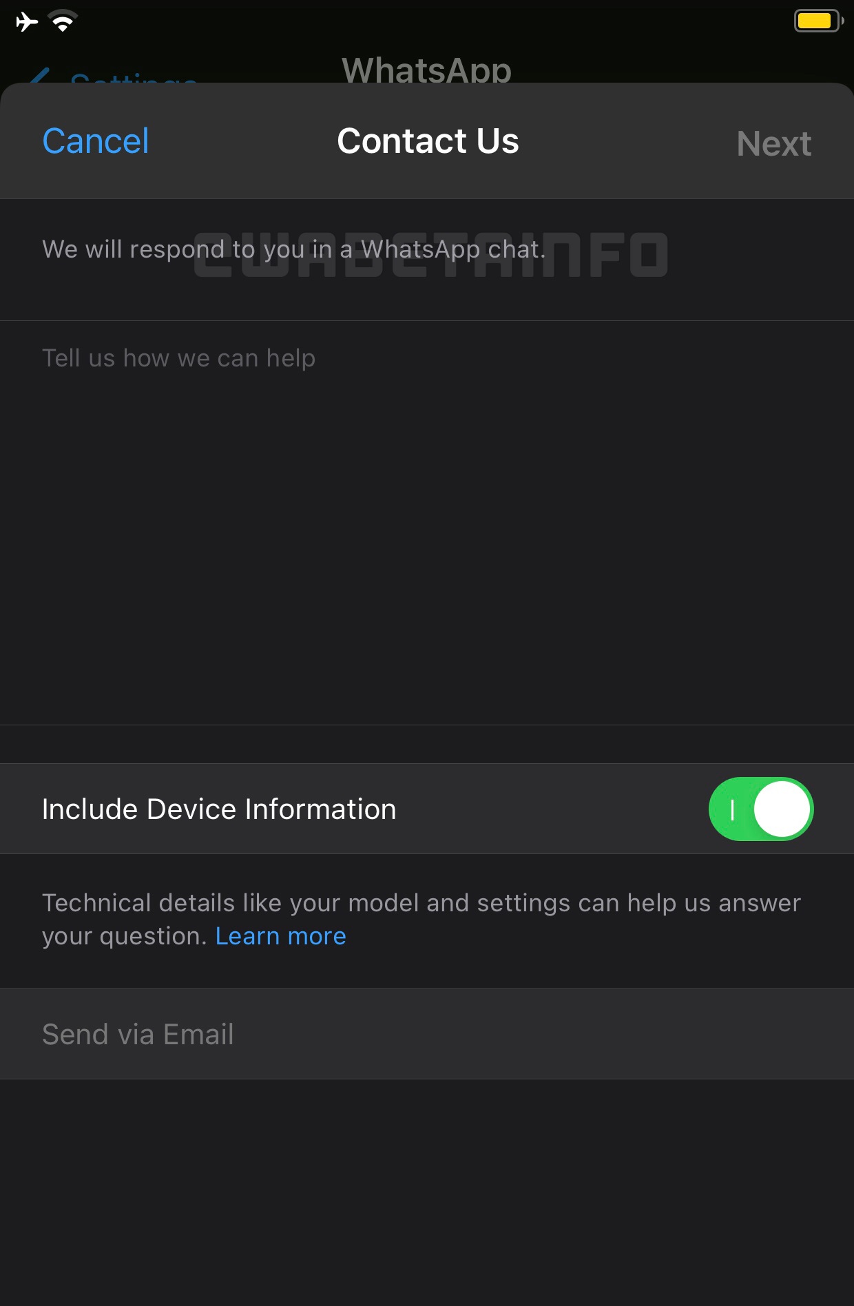 WhatsApp Décision OFFICIELLE du changement important Section d'aide iPhone Android