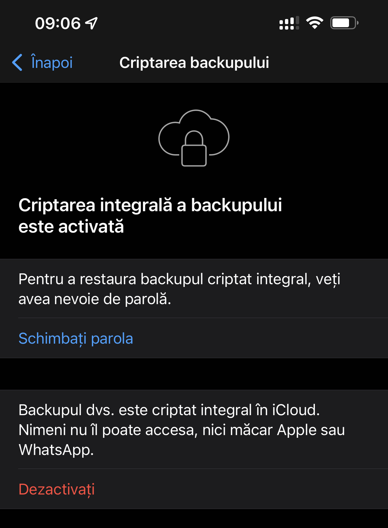 Copia de seguridad de WhatsApp cifrada iPhone Android