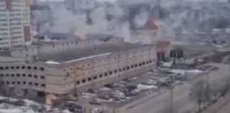 VIDEO Bombardamente Zona Comerciala Harkov