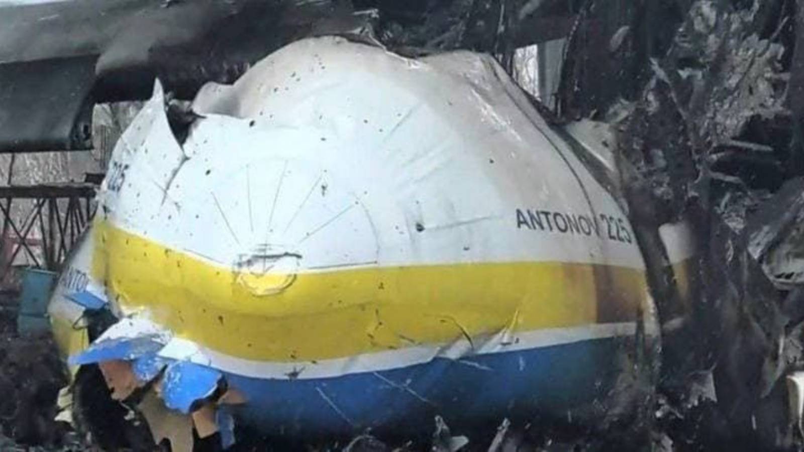 Het Russische leger heeft het grootste vliegtuig ter wereld vernietigd