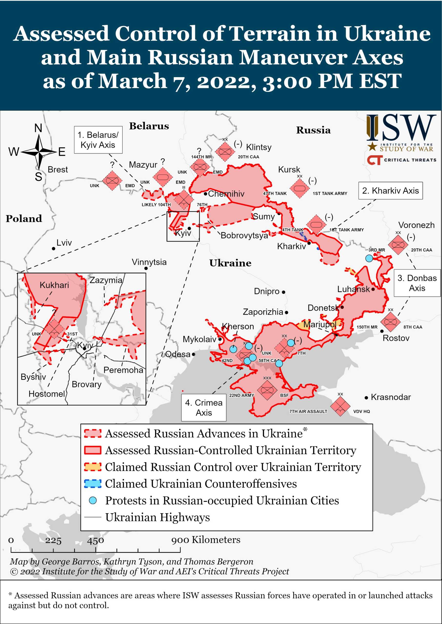 Harta Teritoriilor Ucrainei Ocupate Rusia 8 Martie 2022 localitati