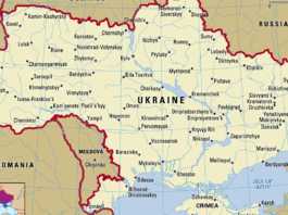 Karta över ockuperade områden Ryska armén Ukraina belägrade städer