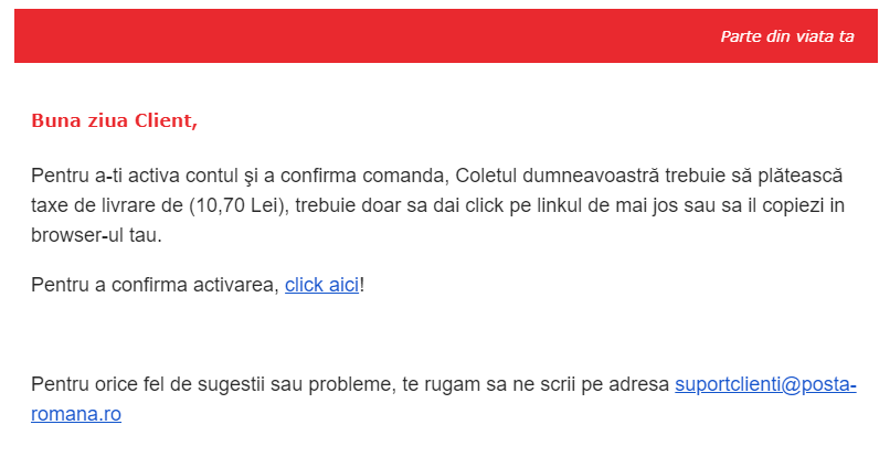 Posta Romana Avertisment Privind un Nou Atac de tip Phishing atac