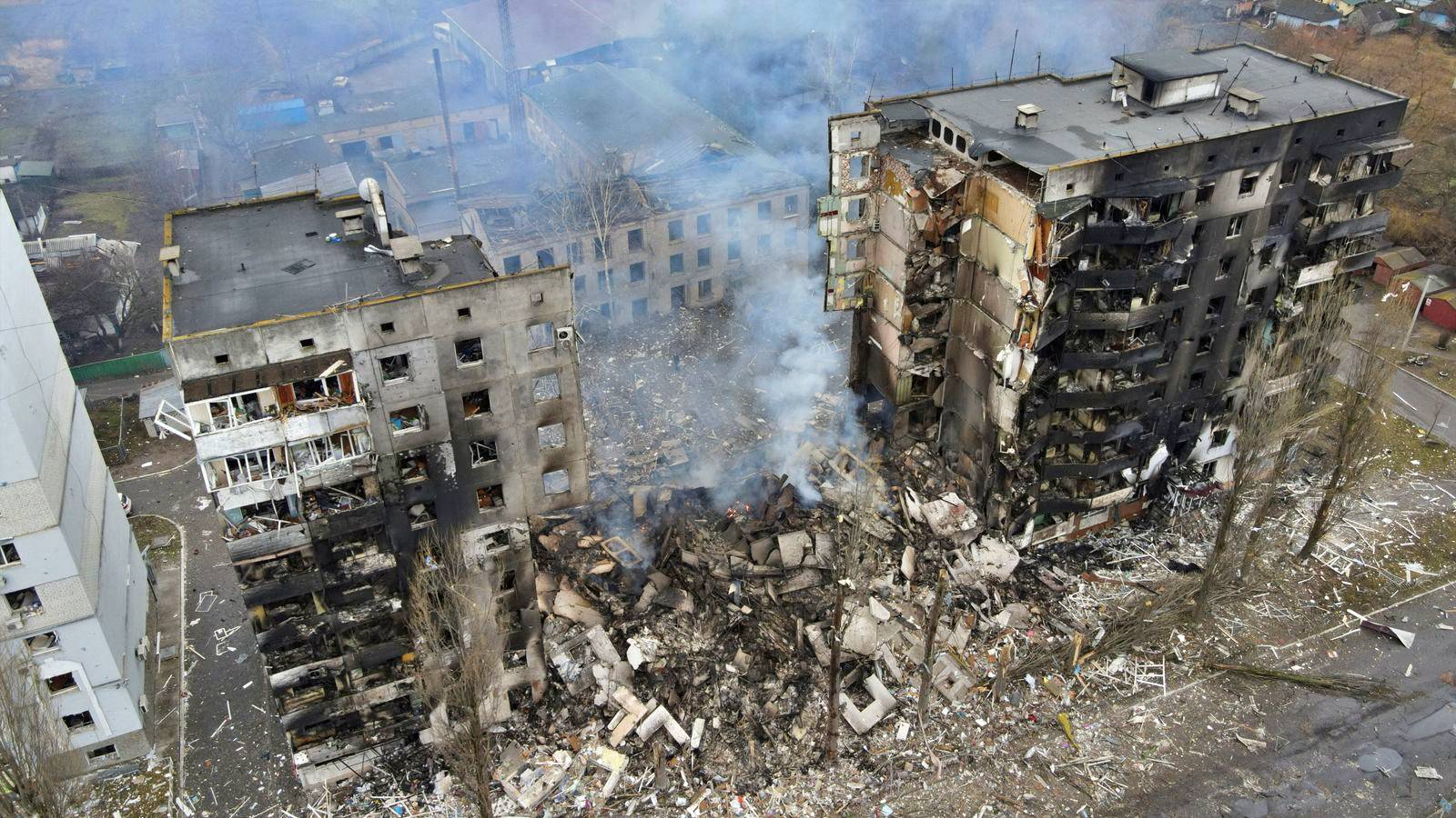 VIDEO Byen Borodyanka blev i høj grad ødelagt af den russiske hær