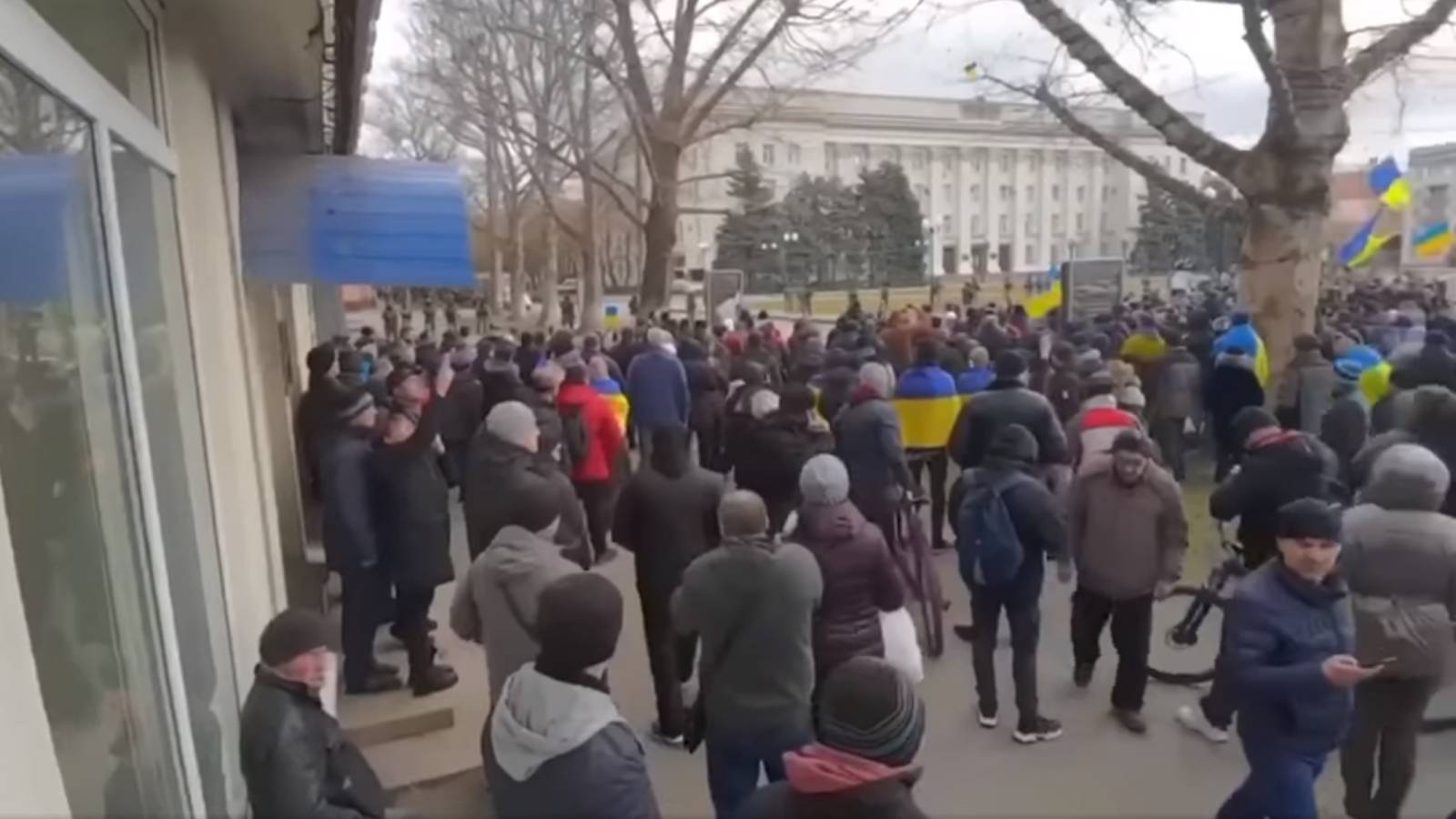 VIDEO Proteste Mari in Kherson Impotriva Ocupatiei Ruse