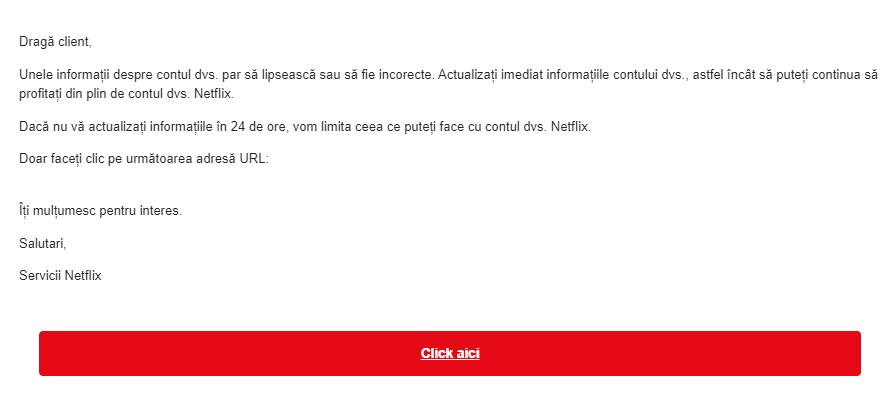 Netflix AVERTISMENT MILIOANELE Romani Abonati atac