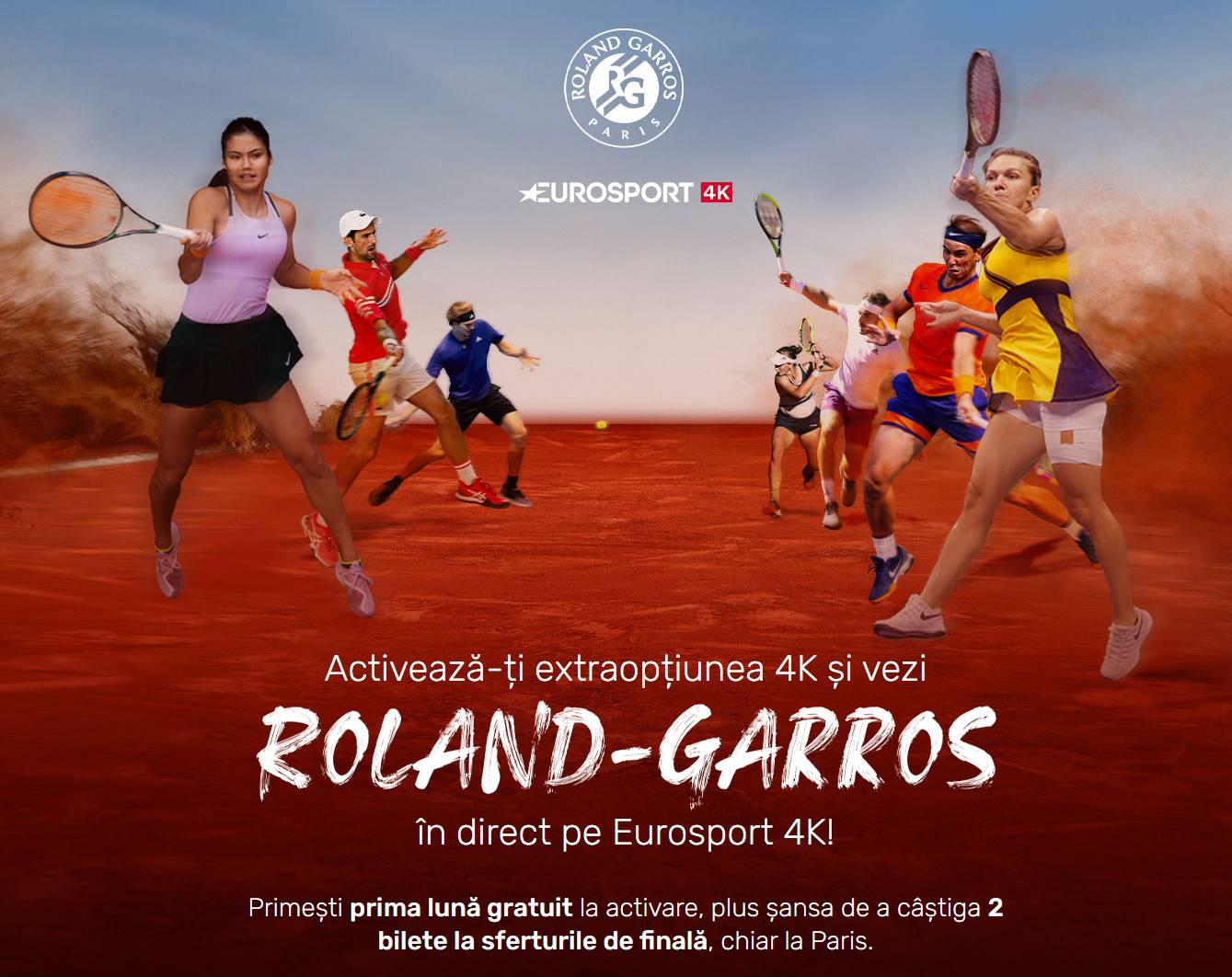 DIGI Rumänien LAST MOMENT KOSTENLOSE Informationen für Rumänen Roland Garros 4K