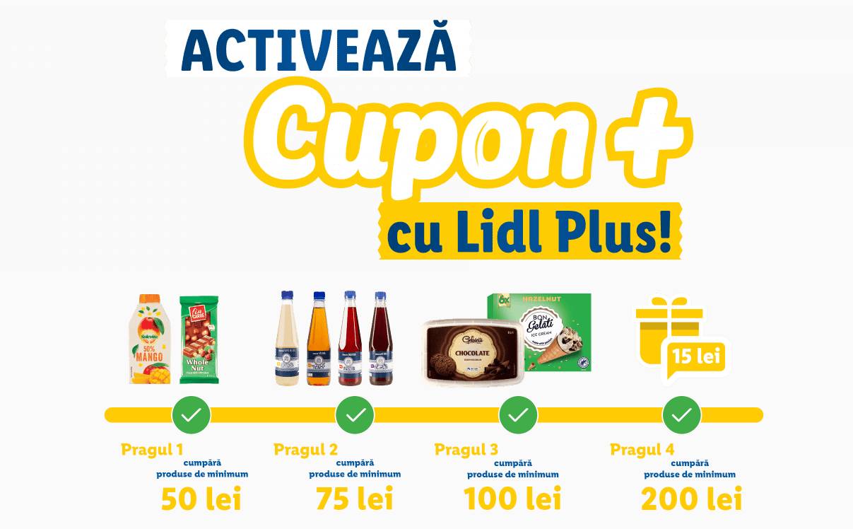 LIDL Rumänien informierte Kunden über wichtige Entscheidungen Plus-Coupon-Läden