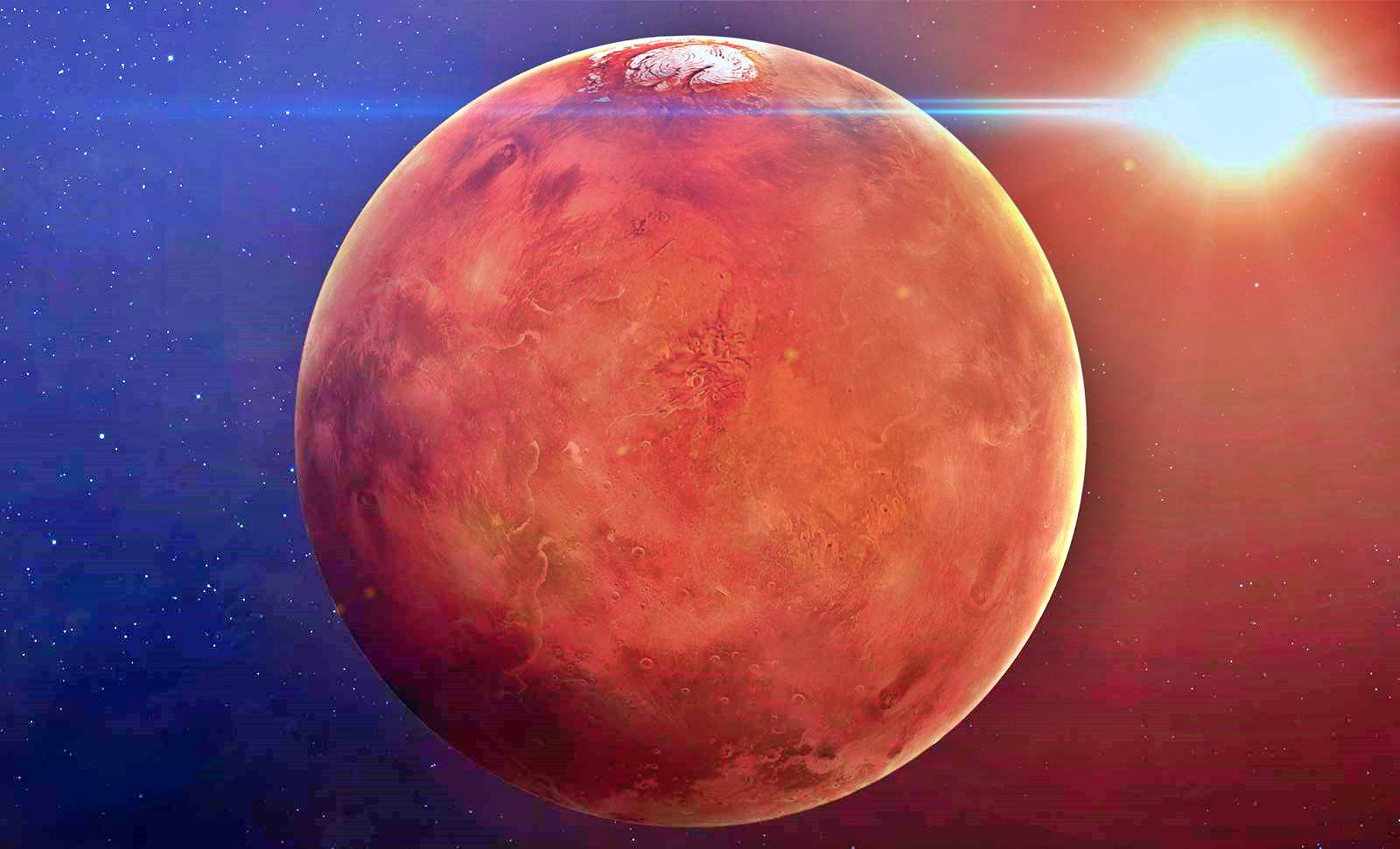 Planeet Mars GESCHIEDENIS Ontdekking Onderzoekers verbaasd De wereld van vulkanen
