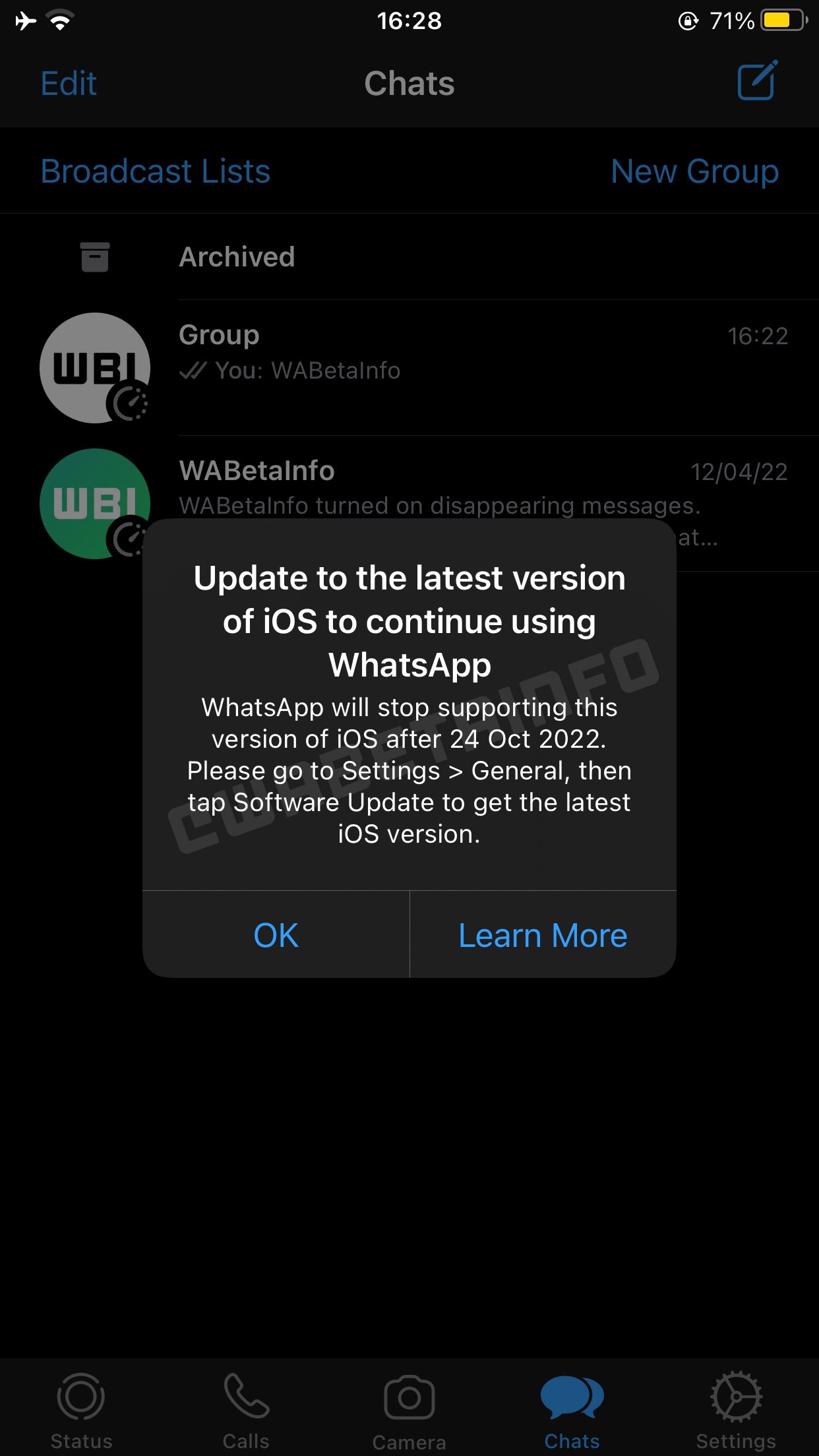 WhatsApp officielle RADICAL Decision-applikation BLOKERET iPhone-telefoner