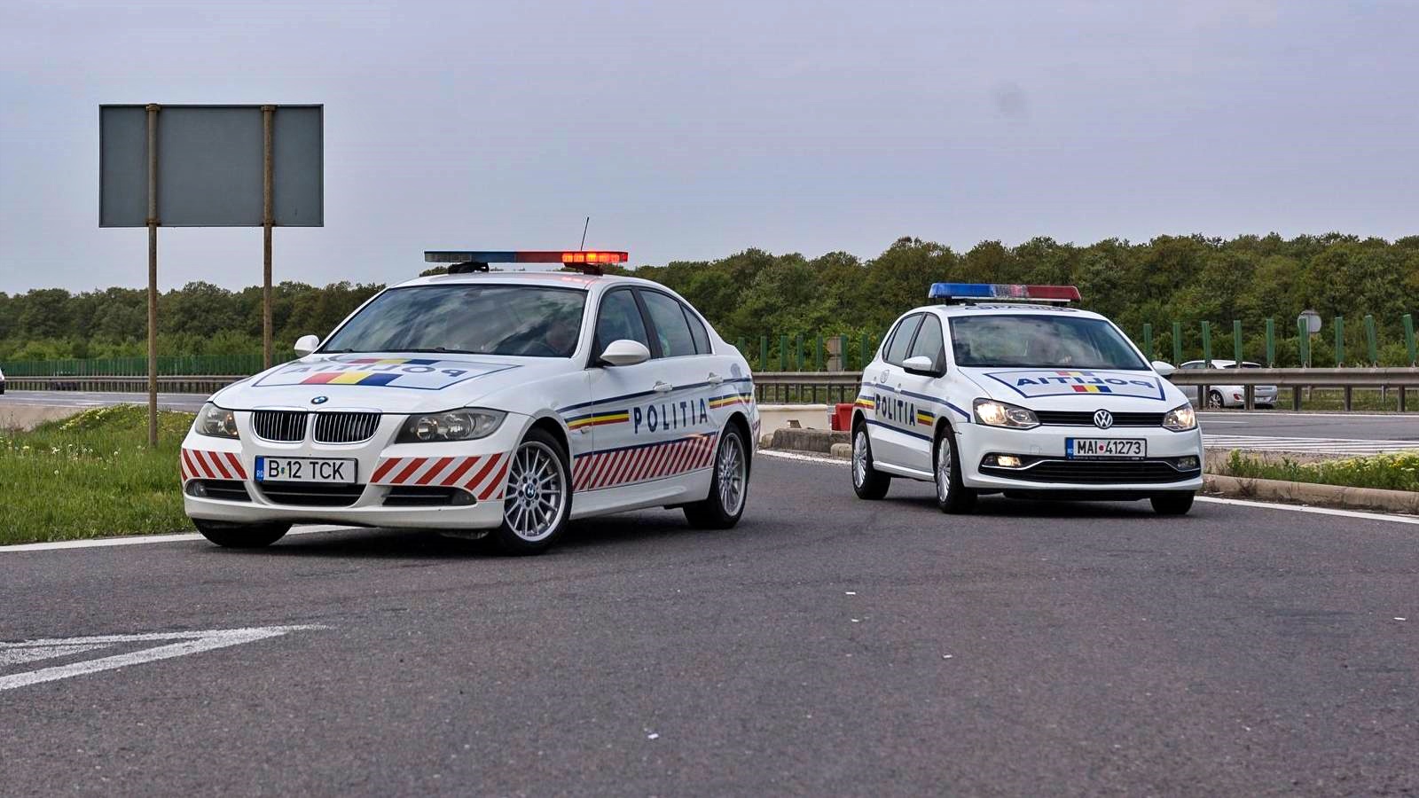 Ny varning Rumänska polisens vägtrafik