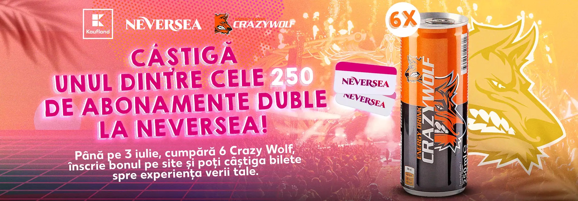 Kaufland ofera gratuit 250 abonamente duble Neversea clientilor wolf