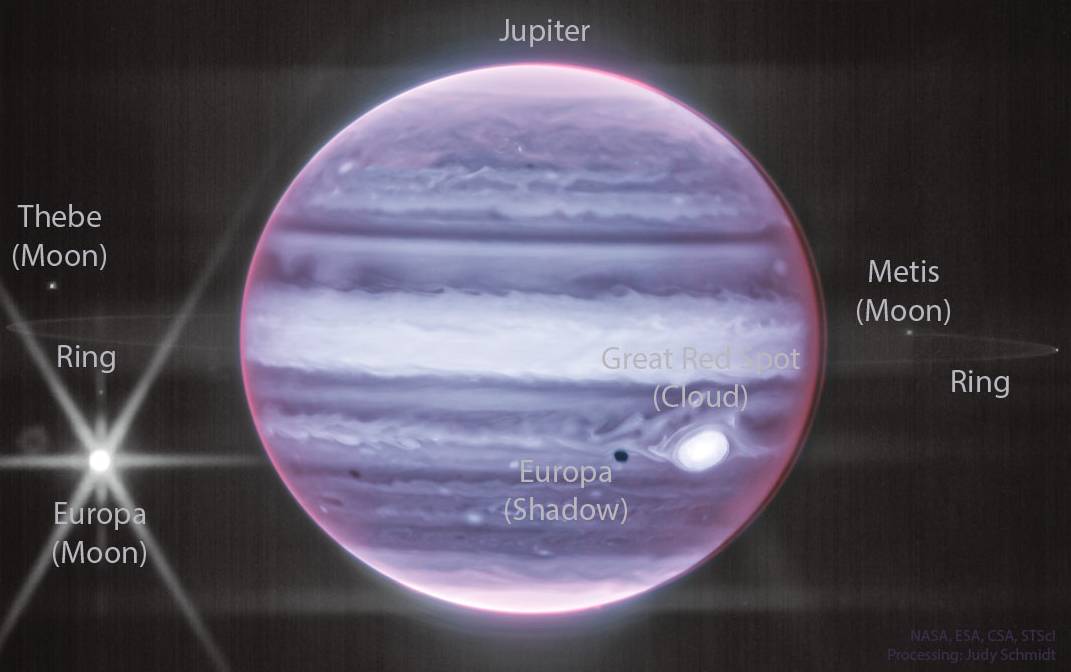 Planeta Jupiter Imaginea Impresionanta NASA Telescopul James Webb inel