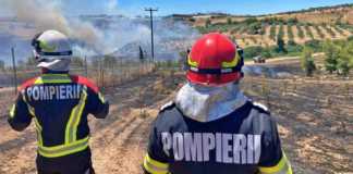 Rumänska brandmän deltog i det första brandbekämpningsuppdraget i Grekland
