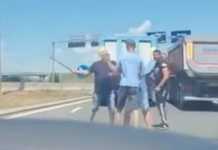 (VIDEO) Bataie in Trafic cu Levierul Aproape de Aeroportul Sibiu VIDEO Bataie Trafic Levierul Aproape Aeroportul Sibiu