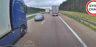 (VIDEO) Lectia Periculoasa data Sofer Autostrada Polonia Soferii TIR