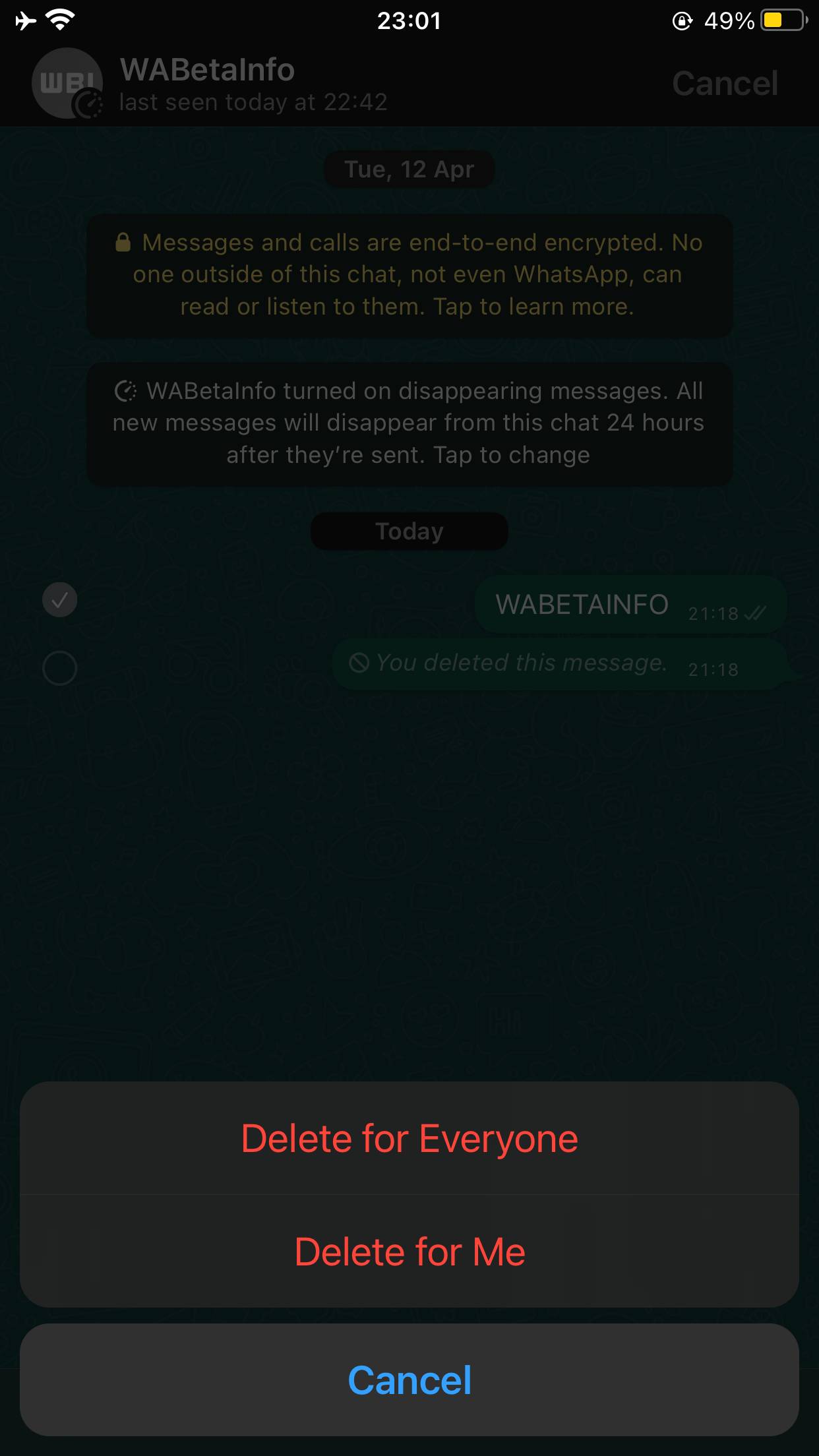 Cambio importante de WhatsApp iPhone Android cercano al lanzamiento eliminar mensajes