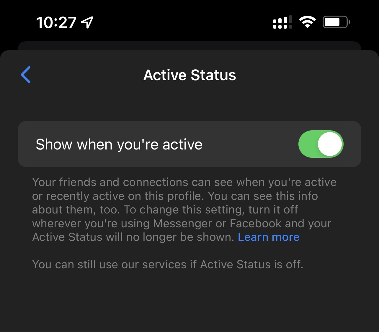TRUCO de Facebook Messenger que no sabía Desactivación de actividad en iPhone Android