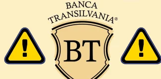 Bekymrende meddelelse BANCA Transilvania Serious Danger-kunder