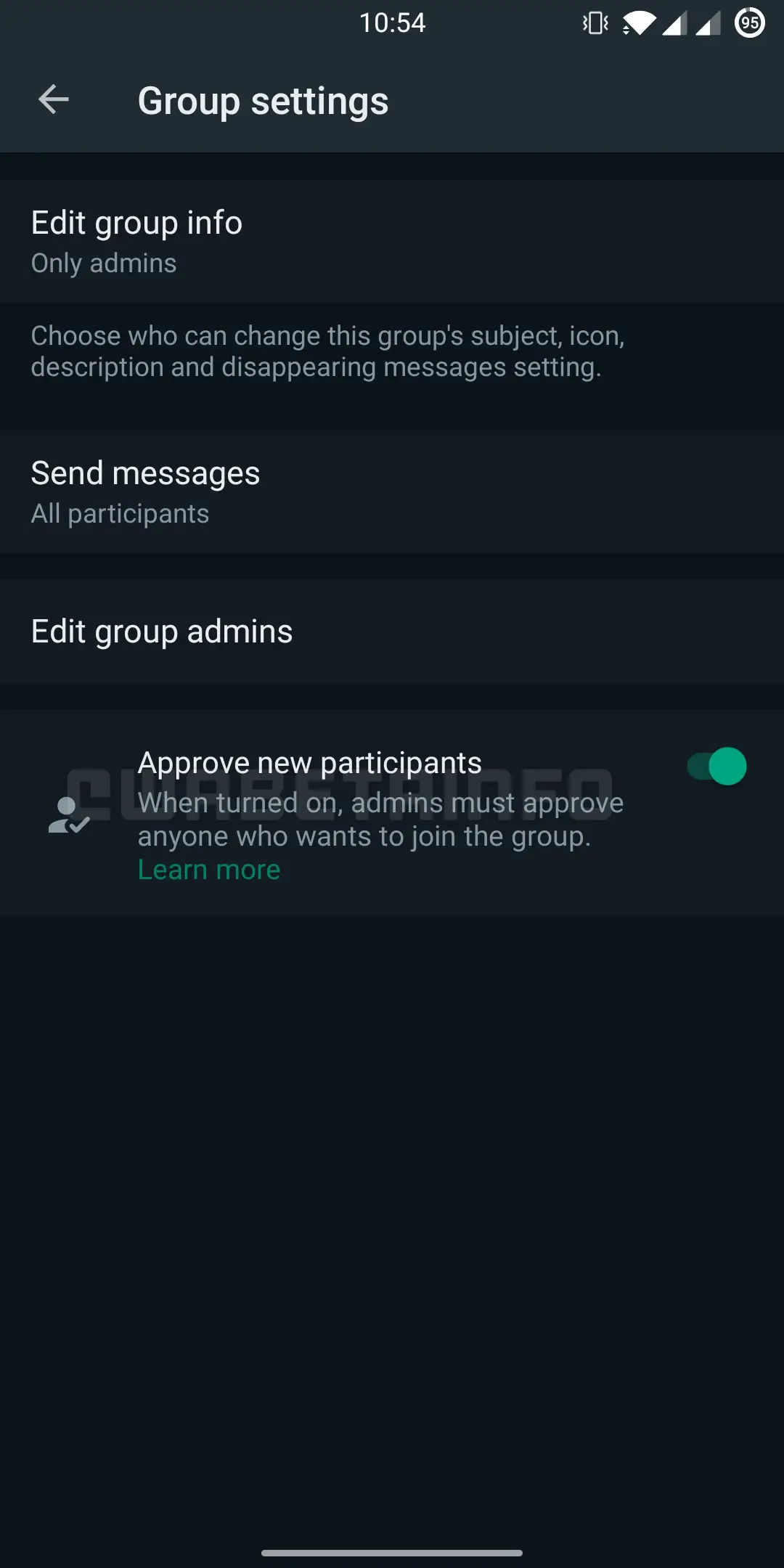 Misura gli amministratori di approvazione degli utenti Android di miliardi di WhatsApp