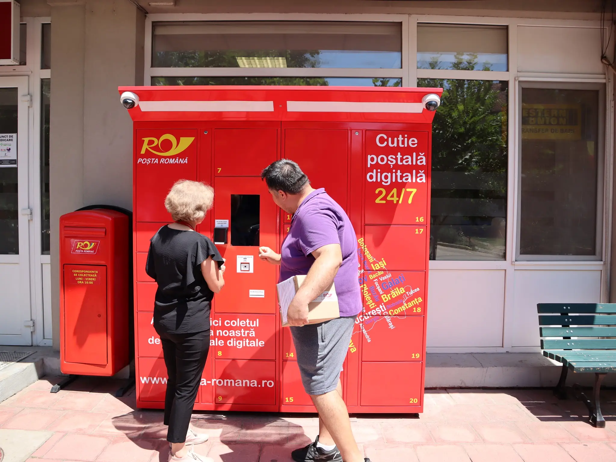 Romanian Post Digital Mailboxes Pick up parcels Any time it blows