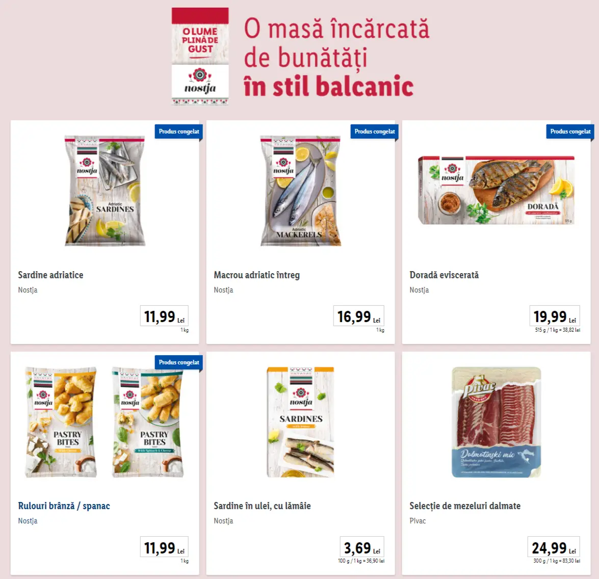 De særlige produkter, som LIDL Rumænien har i All Country Balkan-butikkerne