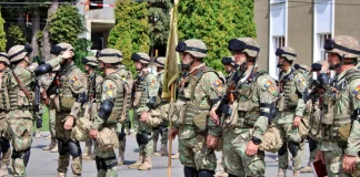 Sabre Junction 22 Soldaten der rumänischen Armee nehmen an Militärübungen in Deutschland teil