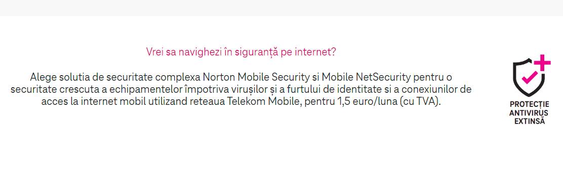 Telekom Serviciul SPECIAL Ofera Clientilor Romania Norton securitate