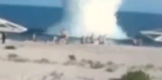 Dramático VIDEO con la explosión de una mina en una playa de Odessa, varias personas muertas y heridas