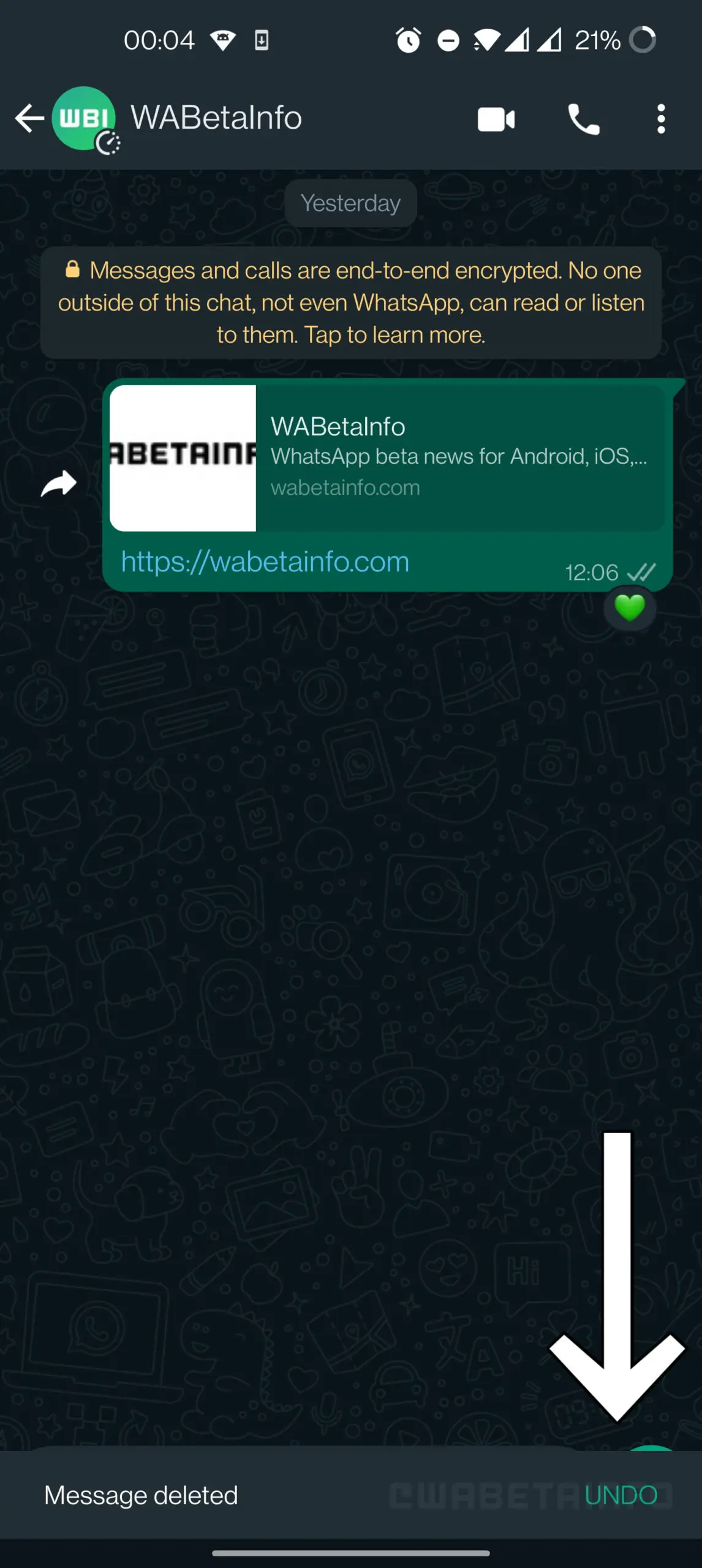 WhatsApp ønsker at lancere Majora-funktionen Nor VISAM iPhone Android-meddelelsesgendannelse