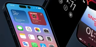 iPhone 14 Concept Viser os, hvordan den nye telefon med iOS 16 ville se ud