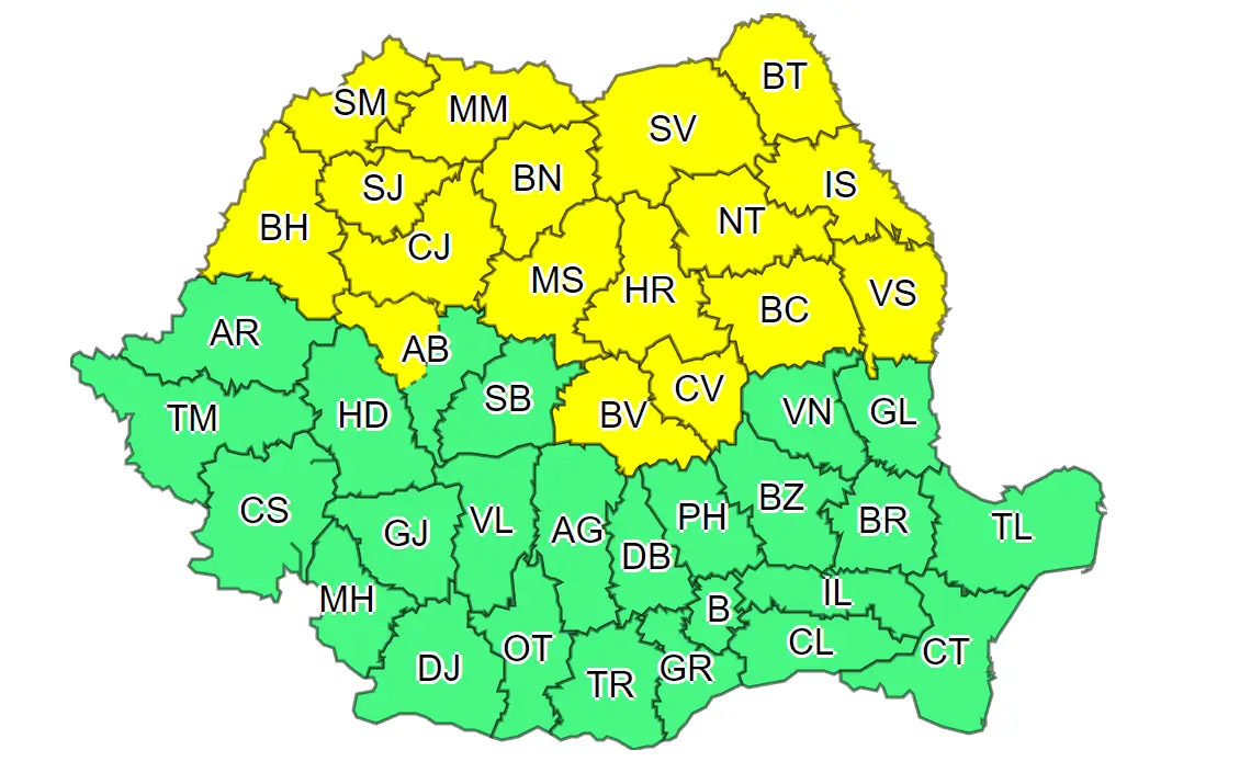 OSTATNIE Ostrzeżenie meteorologów ANM wydane dla Rumunii