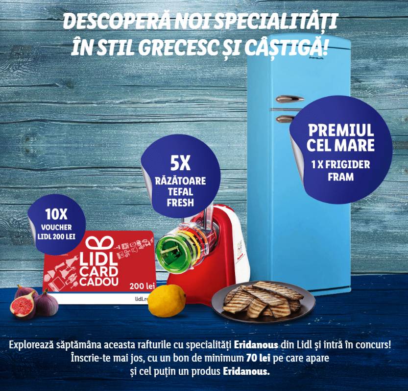 LIDL Romania ILMAINEN Virallinen Viesti Eridanous-myymälöiden asiakkaille