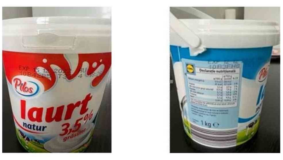 LIDL Romania IMPORTANT WARNING Sent to all Romanian customers pilos yogurt