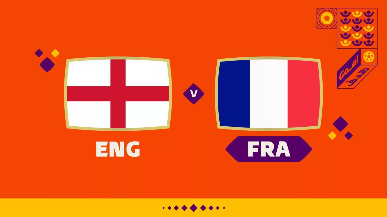 ENGLAND - FRANCE LIVE TVR 1 WORLD CHAMPIONSHIP 2022 QATAR