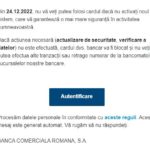 OSTRZEŻENIE BCR Rumunia Klienci rumuńscy System bezpieczeństwa obejmujący cały kraj