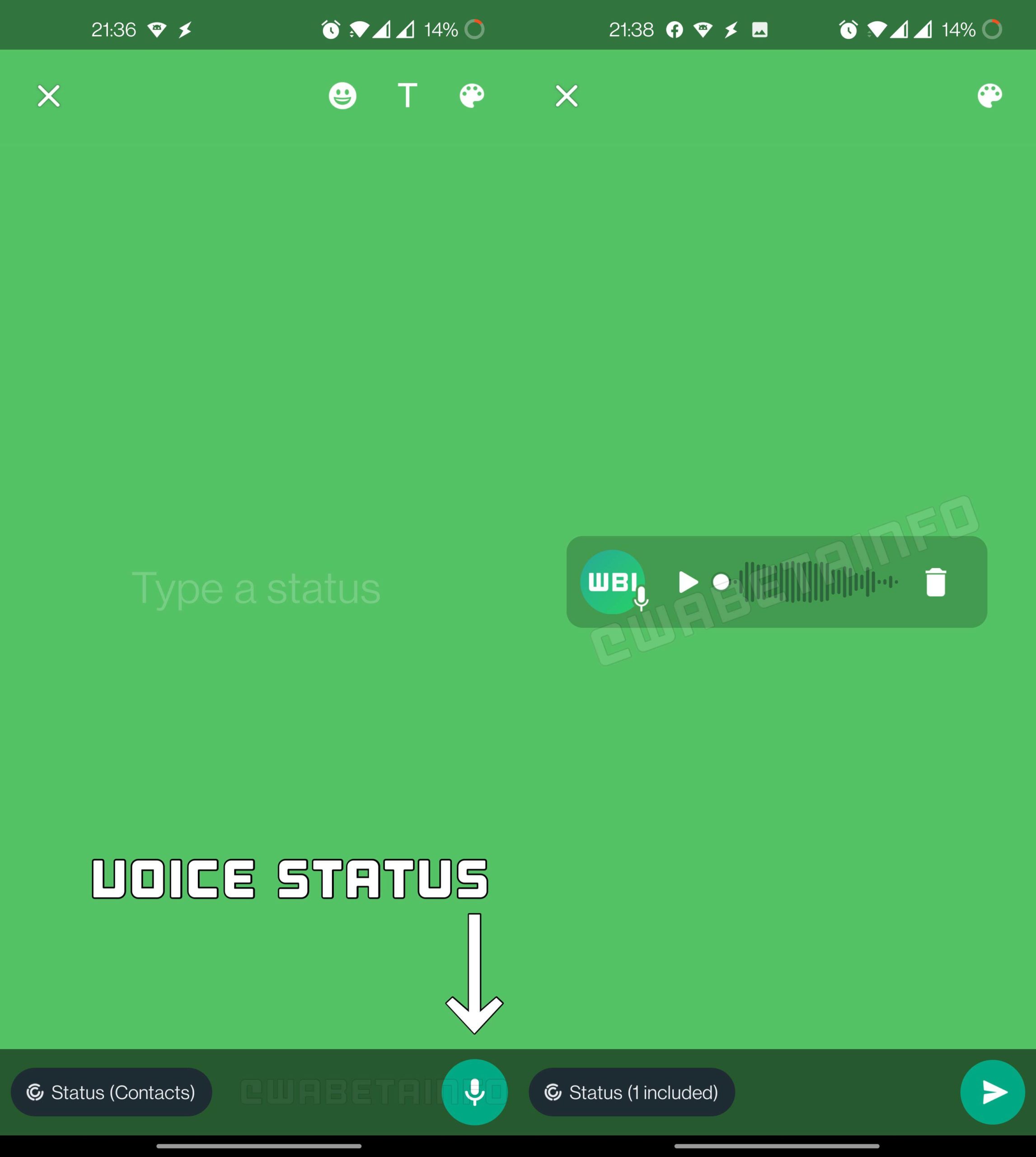 WhatsApp röstmeddelanden berättelse iphone android lansering