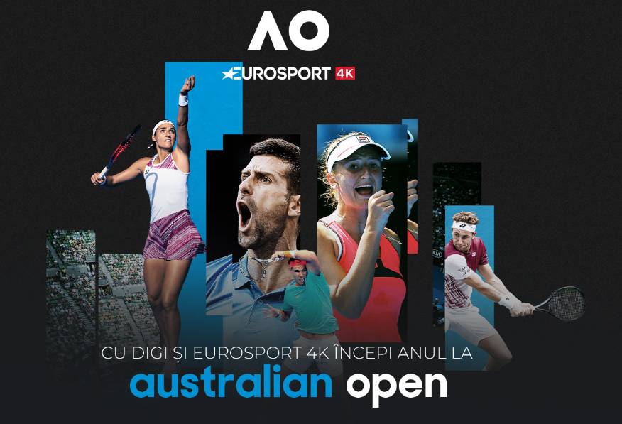 Abierto de Australia partidos de tenis DIGI RCS y RDS eurosport 4K
