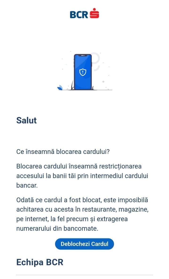 Clientii BCR Romania AVERTIZATI IMPORTANT Anunt ULTIMA ORA deblocare card frauda