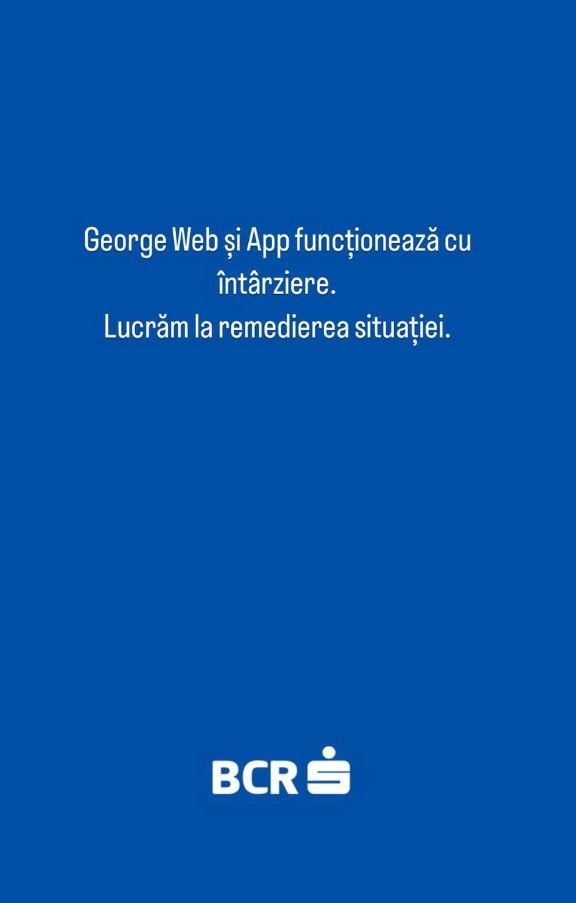 BCR Romania george nu functioneaza web app