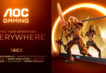 AOC GAMING 16G3, primul monitor de gaming portabil AOC cu ecran IPS și rata de refresh de 144 Hz