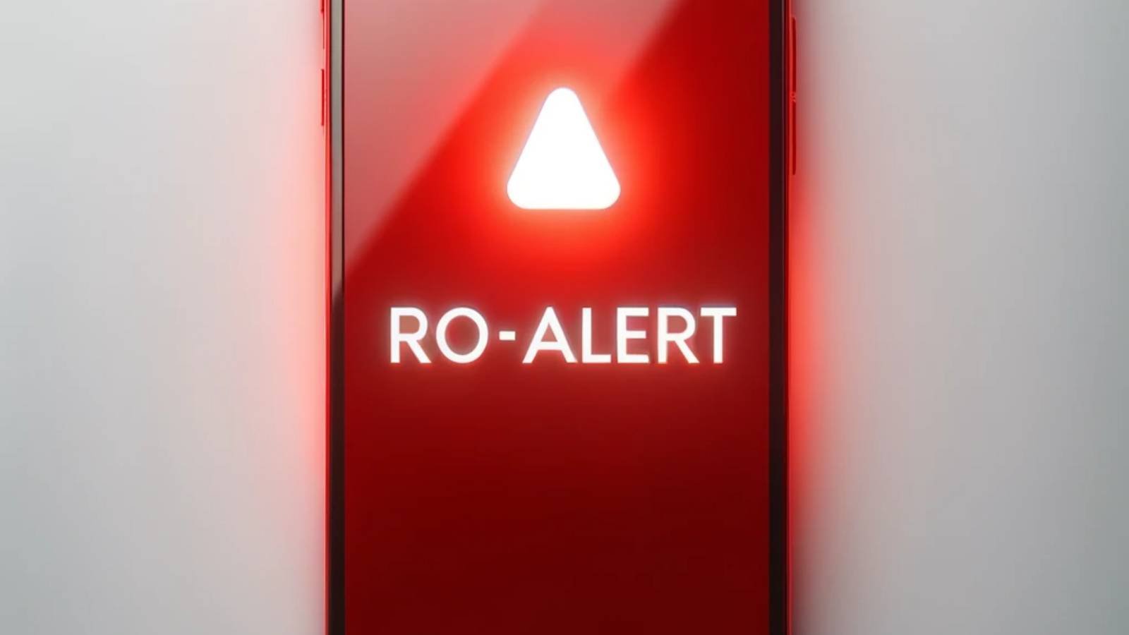 RO-ALERT Varoitusviesti, joka hälytti romanialaiset Ploiestista