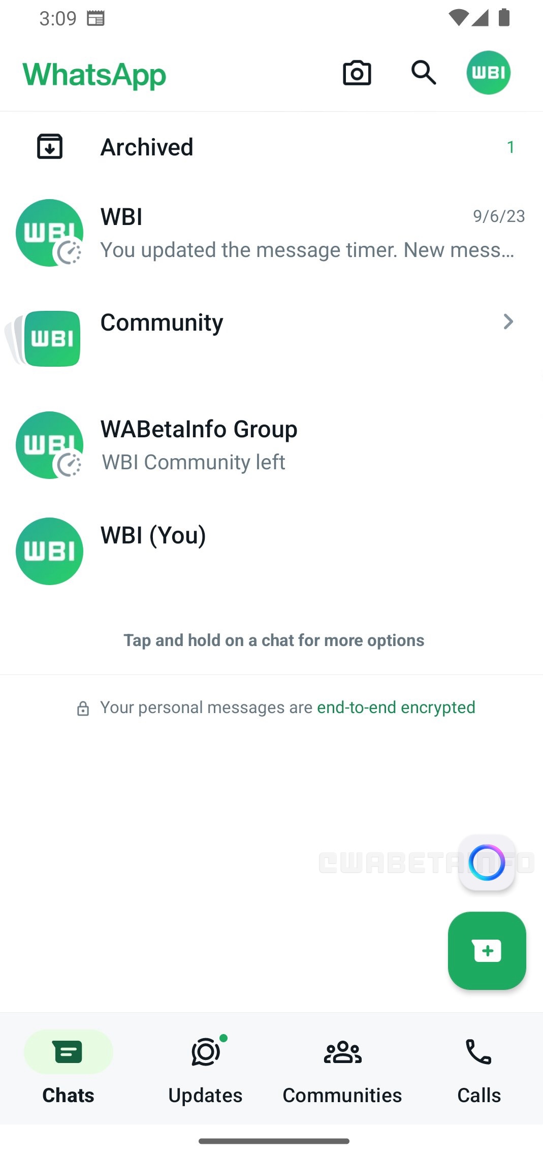 WhatsApp inteligenta artificiala facebook chat