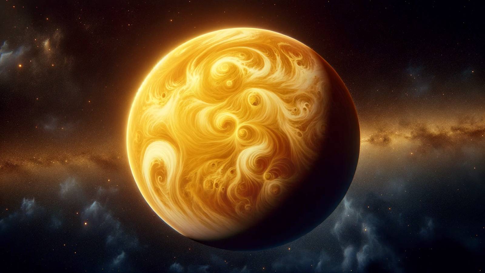 Planeten Venus har en kold atmosfære
