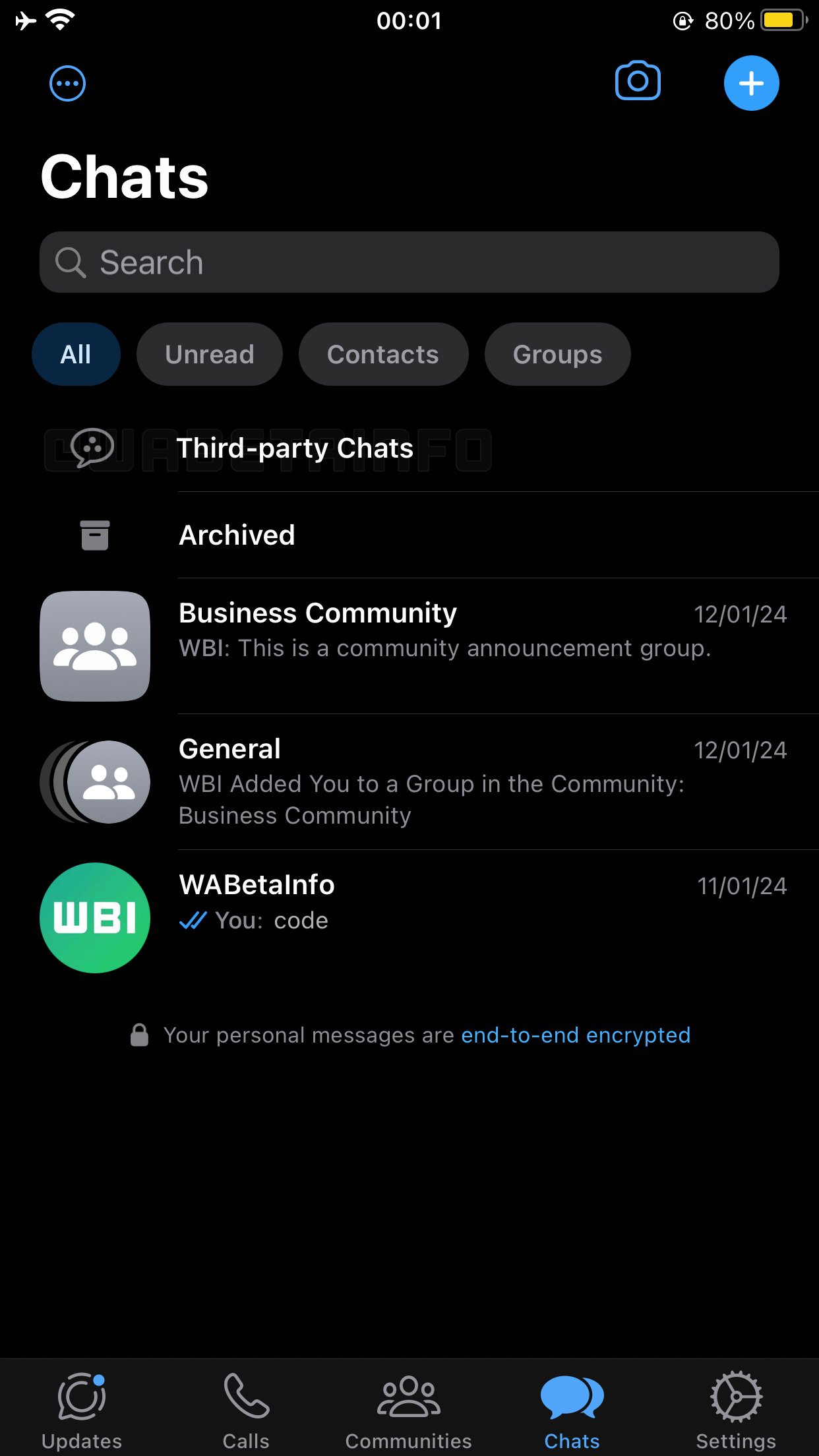 WhatsApp interoperabilitate chat