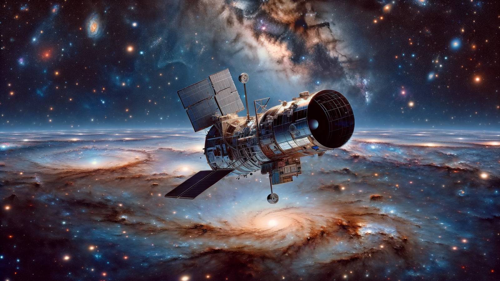 Hubble telescope galaxy combination