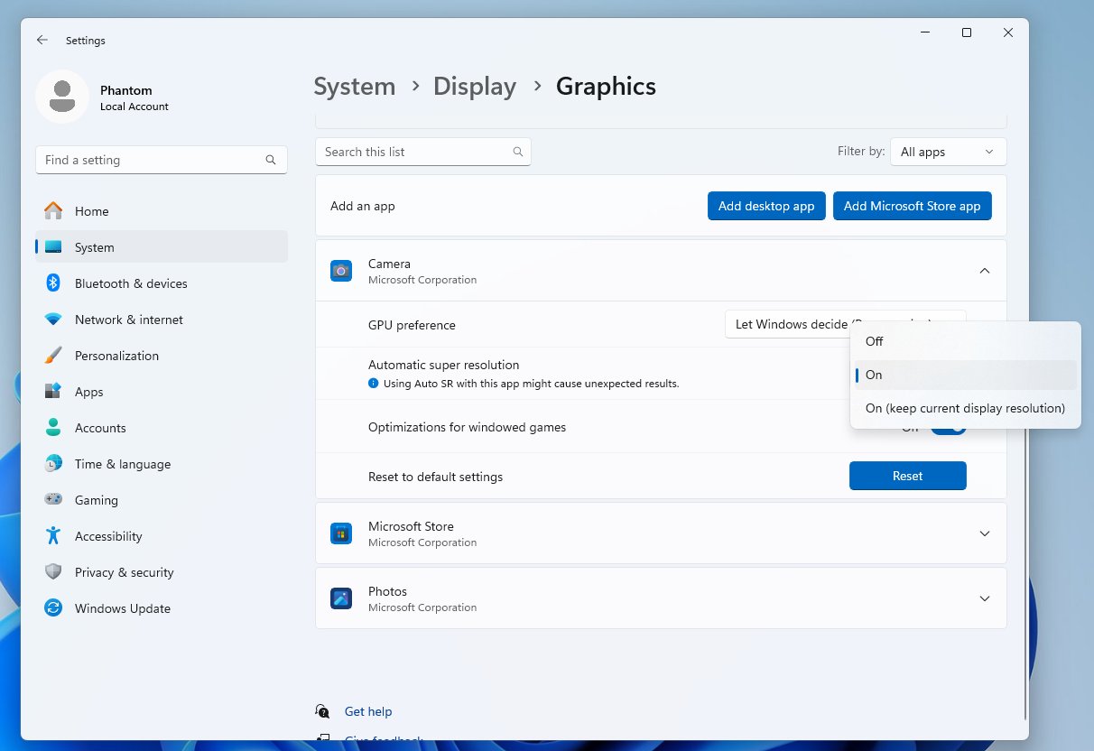 Microsoft FURA NVIDIA AMD Major Change Windows 11 super opløsning dlss