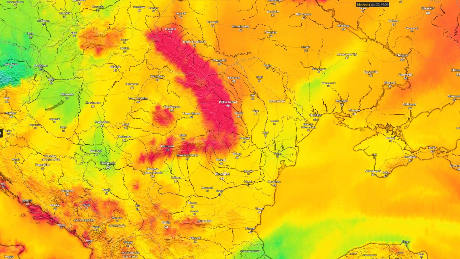 AVVISI Ufficiali ANM NOWCASTING ULTIMO MOMENTO 2 Codici Meteo Romania 20 aprile 2024